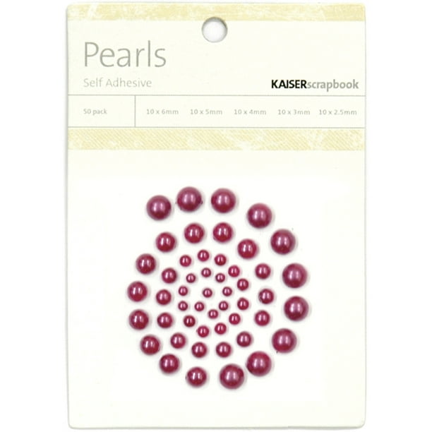 Perles Auto-Adhésives 50/Pkg-Plum