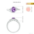 thumbnail image 4 of ANGARA Natural 1.15 Ct. Amethyst with Diamond Classic Ring in 14K White Gold for Women (Ring Size: 3), 4 of 9