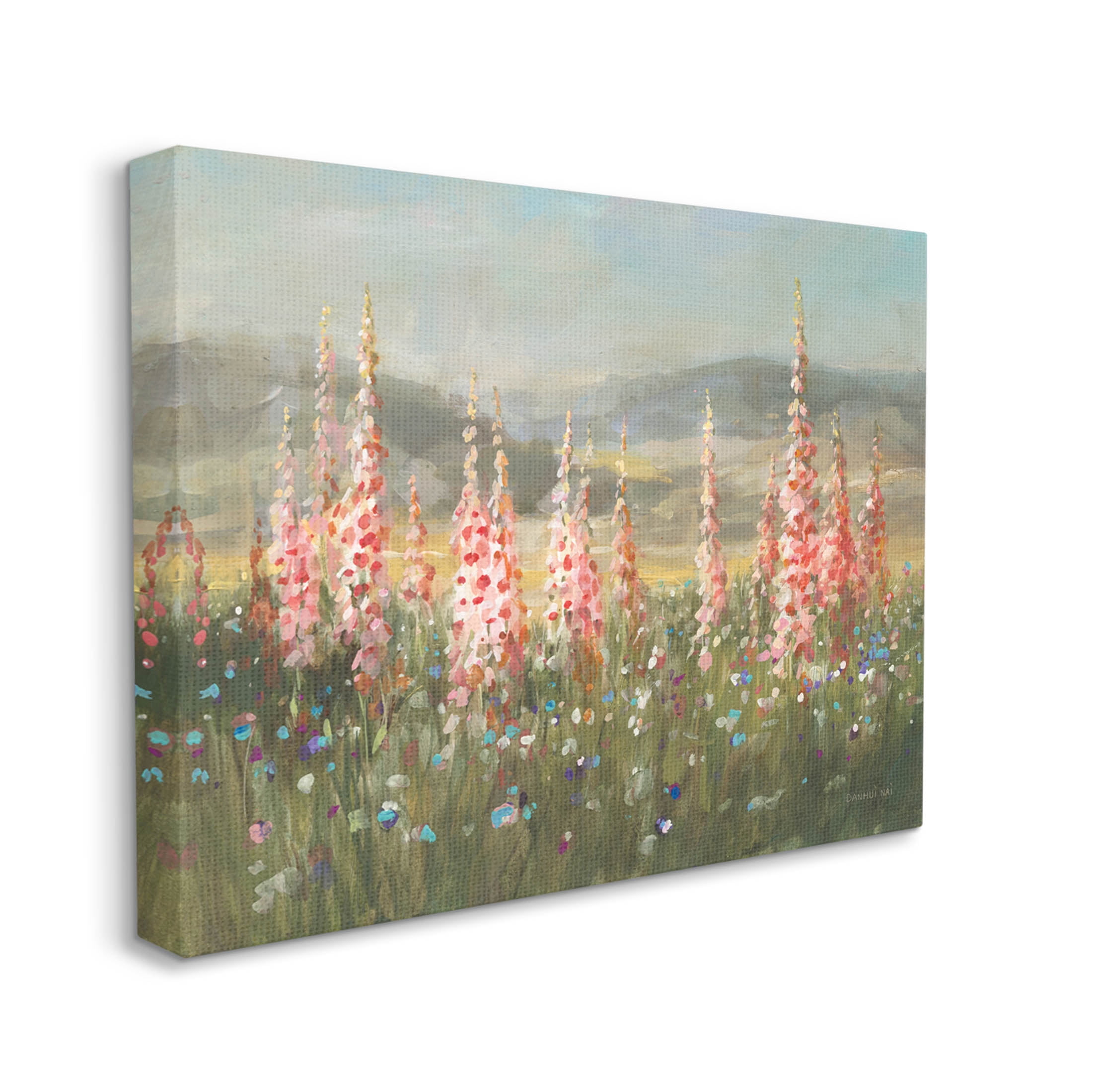 Stupell Industries Flower Blossoms Vast Rural Meadow Painting Gallery Wrapped Canvas Print Wall Art, Design by Danhui Nai