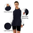 thumbnail image 4 of Amazhiyu Womens Color Block Oversized Sweatshirts Crew Neck Long Sleeves Pullover Sweatshirt Casual Lightweight Tops, 4 of 5