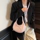 thumbnail image 3 of Bolso de mano con lazo de color sólido simple para mujer, bolso de hombro informal, versátil y de moda, novedad de verano 2025, 3 of 5