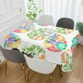 thumbnail image 5 of Coolnut Easter Bunny Eggs Tablecloth, Waterproof Washable Polyester Square Table Cover, Durable Tablecloth for Kitchen Dining Table Party Decor, 54"x54", 5 of 7