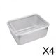 thumbnail image 1 of 4 Cajas De Almacenamiento De Alimentos Con Tapa, De Acero Inoxidable Para Viajes, Refrigerador, Picnic, 1 of 10