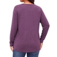 thumbnail image 5 of WellSize Plus Size Women Blouses Lace Long Sleeve Boho Tops Crew Neck Fall Shirts Trendy Tunic Blouses, 5 of 9