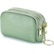 thumbnail image 1 of Monedero de piel auténtica CHAO tres cremalleras verde claro capacidad triple bolsa reemplazable, 1 of 5