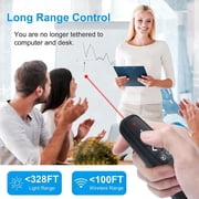 Wireless Presentation Clicker PPT Presenter Remote USB Type C Clicker with Red Laser Pointer Long Range PPT Control -Power Point Google Slide Advancer for Mac Laptop PC Computer Keynote