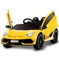 thumbnail image 2 of Uenjoy 12V Kids Electric Ride On Car Lamborghini Aventador SVJ Motorized Vehicles with Remote Control, Battery Powered, LED Lights, Wheels Suspension, Music, Horn,Compatible with Lamborghini,Yellow, 2 of 3