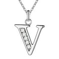 thumbnail image 2 of Jiaroswwei Initial Necklace 26 Letters Rhinestones Unisex Exquisite Electroplated Necklace for Mothers Day, 2 of 8