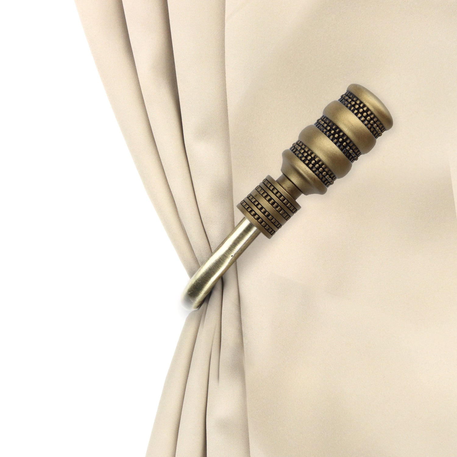 Arturo Curtain Holdback Pair in Antique Brass