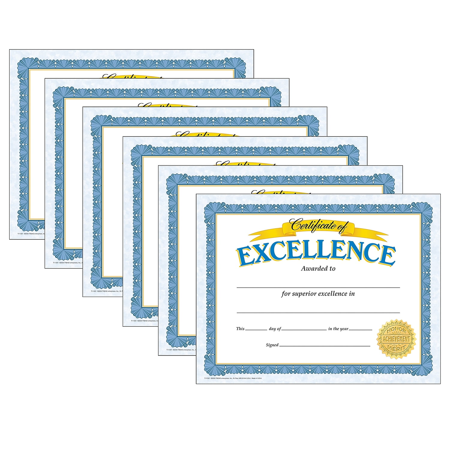 Trend Enterprises TREND Certificate of Excellence Classic Certificates ...