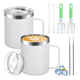 thumbnail image 1 of 2pz 14oz Taza Para Cafe De Acero Inoxidable,colores Variados Xtellar blanco, 1 of 3
