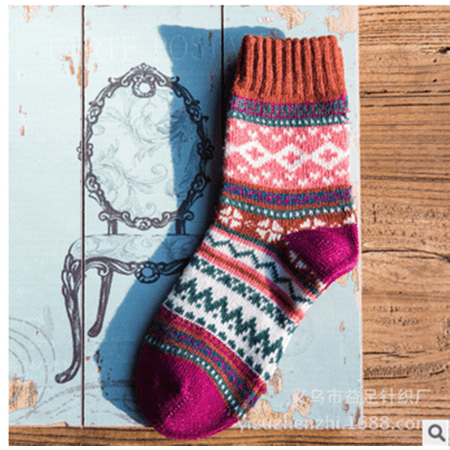 

hirigin Women Thick Winter Socks Warm Soft Socks Vintage Knit Stockings