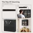 thumbnail image 4 of EYYTHUNG Bathroom Wall Cabinet, Medicine Cabinets with Arched Acrylic Door, Over Toilet Storage Cabinet with Adjustable Shelf, Black/Oak, 4 of 7