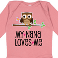 thumbnail image 4 of Inktastic My Nana Loves Me Owl Girls Long Sleeve Baby Bodysuit, 4 of 5
