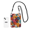 thumbnail image 3 of Multi-Color Cross-Body Handbag 8.27×5.91in Waterproof, Scratch-Resistant And Odor-Free Detachable Shoulder Strap Colorful Floral Pattern Groovy Flowers (1), 3 of 8