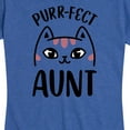 thumbnail image 3 of Instant Message - Purrfect Aunt - Women's Short Sleeve Graphic T-Shirt, 3 of 6