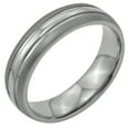 thumbnail image 2 of Titanium Grooved 6mm Mens Wedding Ring Band Size 9.5, 2 of 6