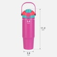 thumbnail image 2 of Ozark Trail 30oz Vacuum-Insulated Stainless Steel Dual Lid Insulated Tumbler, Double Wall Vacuum Insulated Travel Tumbler with Sip & Chug Lid, Pink, 2 of 10