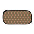 thumbnail image 5 of Uemuo Green and Squares Printed Pencil Pen Case, Portable Pencil Pouch with Zipper, Compact Stationery Bag Makeup Bag, Pencil Bag for Home Office, 5 of 9