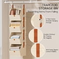 thumbnail image 4 of Organizador de Armario Colgante de 4 Niveles, Estantes para Colgar Ropa, de Armario Que Ahorra Espacio, Contenedores de Tela para Dormitorio, Color Beige., 4 of 5