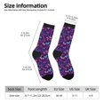 thumbnail image 2 of Honeii Bright Purple Butterflies Print Adult Socks,Crew Socks,Casual Calf Socks,Daily Wear Socks for Men & Women, Perfect for Sports, Casual and Everyday Use, 2 of 6