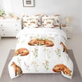 thumbnail image 2 of Castle Fairy Cute Wildlife Fox Bedding Comforter Set,Floral Animal Queen Bedding Sets, 2 of 8