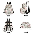 thumbnail image 4 of FORMRS Mini Backpack Purse for Women Quilted Travel Daypack Casual Shoulder Bag, Brown Christmas House, 4 of 7