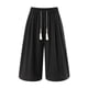 thumbnail image 2 of Ceisia Men's All-Season Solid Color Wide Gift Leg Pants Elastic Drawstring Waist Zipper Button Pockets for Outdoor Casual Daily Work Wear, 2 of 5