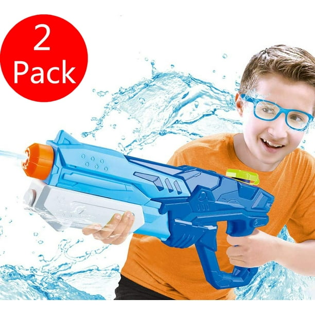 2 Pack Super Water Gun Water Blasters 300cc High Capacity Water Soaker Blaster Squirt Toys Swimming Pool Beach Sand Water Fighting Toy Walmart Com Walmart Com