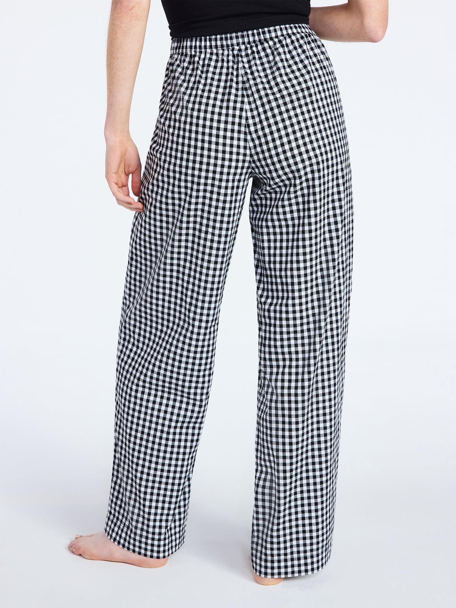 Joyspun Women's Poplin Sleep Pants, 30'' Inseam, Sizes XS-3X