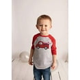 thumbnail image 6 of 7 ate 9 Apparel Kid's Love Truck Valentine's Day Red Raglan Shirt, 6 of 6