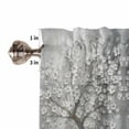thumbnail image 5 of Half Window Curtains 24 Inches Long, Grey Flowers Window Treatment Curtain Drapes, Spring Floral Modern Oil Painting Art Short Curtains Tiers for Kitchen Over Sink, 27.5"x24", 2 Panels, 5 of 7