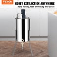 thumbnail image 2 of VEVOR Extracteur de Miel Électrique, Extracteur de Miel à 2/4 Cadres, Extraction Apicole en Acier Inoxydable, Extracteur de Miel avec Couvercle, Équipement de Centrifugeuse avec Support Réglable en Hauteur, 2 of 9