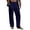 Dark Blue_001, variant on Mens Linen Pants Straight Leg Beach Pants Drawstring Elastic Waist Summer Stylish Trousers with Pockets Black 5XL