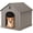 Grey, variant on House Outdoor, 26 Inch House Indoor Small - & UV-Resistant, Vents & Structure, Easy Assembly, Versatile Storage, -Weather Doghouse Outdoor (Blue)