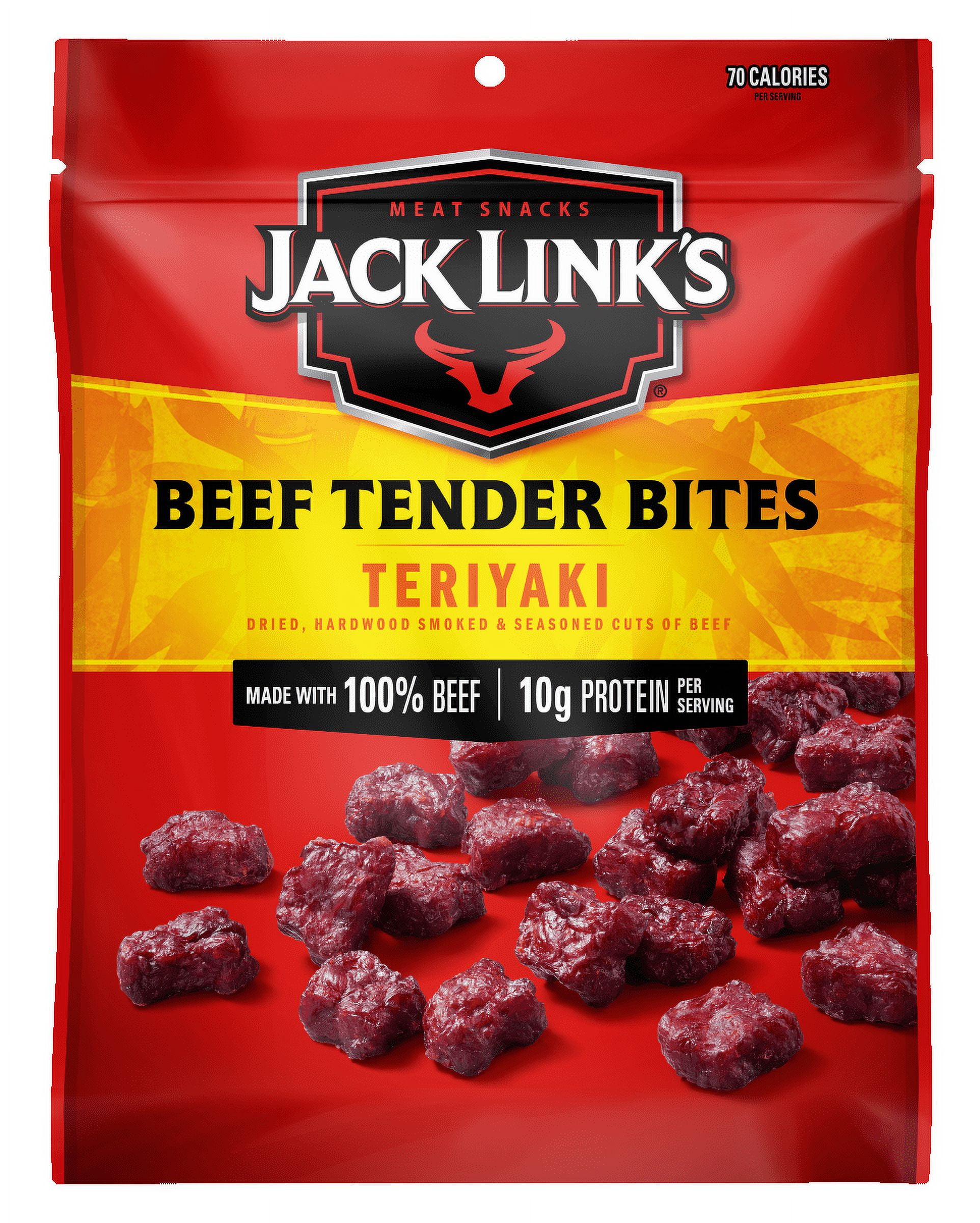 3 Packs Jack Link’s Beef Tender Bites Teriyaki, 3.25 oz Each