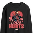thumbnail image 3 of Marvel Deadpool - Valentine's Day Love Hurts - Men's Long Sleeve Graphic T-Shirt, 3 of 5