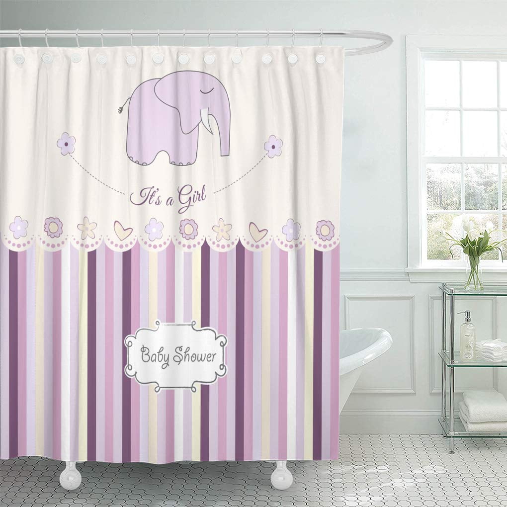 CYNLON Cute Pink Baptism Baby Girl Orange Elephant Abstract Anniversary