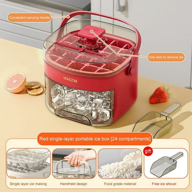 EGNMCR Profitez d'Une Réfrigération Instantanée avec Notre Seau à Glace Extérieur Portable à Ouverture par Pression de Style INS Conçu pour la Commodité et le Style Ce Seau à Glace Machine à Glace