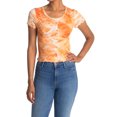 thumbnail image 1 of Abound Tie Dye Button Front Top In Rust Amber Orange Size M, 1 of 1