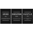 thumbnail image 6 of 3 Pieces Grind Verb Hustle Verb Execution Noun Motivational Wall Art Canvas Print Office Decor Inspiring Framed Prints Inspirational Quotes for Wall Art Decoration Ready to Hang, 6 of 6