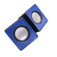 thumbnail image 2 of Wweixi Haut-Parleurs d'Ordinateur Caisson de Basses Haut-Parleur Portable Mini USB Filaire Son Surround de Table Portable Multimédia Carnet Bleu, 2 of 6