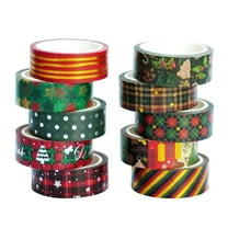 Milue 10 Roll Paper Tape DIY Scrapbooking Masking Tapes Christmas Gift Decor Stickers
