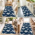 thumbnail image 4 of Kitchen Runner 2 x 6 Ft, Navy Blue Starfish Coastal Non-Slip Residential Carpet, Nautical Summer Ocean Abstract Art Indoor Crawling Mats Runner Rugs for Living Room/Dining Room/Bedroom, 4 of 9