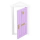 thumbnail image 4 of Mini puerta de madera con colores brillantes, detalles vívidos, bordes más suaves, puerta de hadas en miniatura para casa de muñecas 1:12, regalo morado claro, 4 of 14
