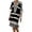 Black, variant on Women's Summer Striped Dress, V-Neck Loose Fit Kaftan Beach Cover Up for Resort & Daily Wear, 1PC, S-XXXL