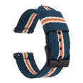 thumbnail image 1 of Correa de reloj de nylon Uxcell de 20 mm con liberación rápida, correa de repuesto multicolor con hebilla negra para hombres y mujeres, azul naranja, 1 of 7