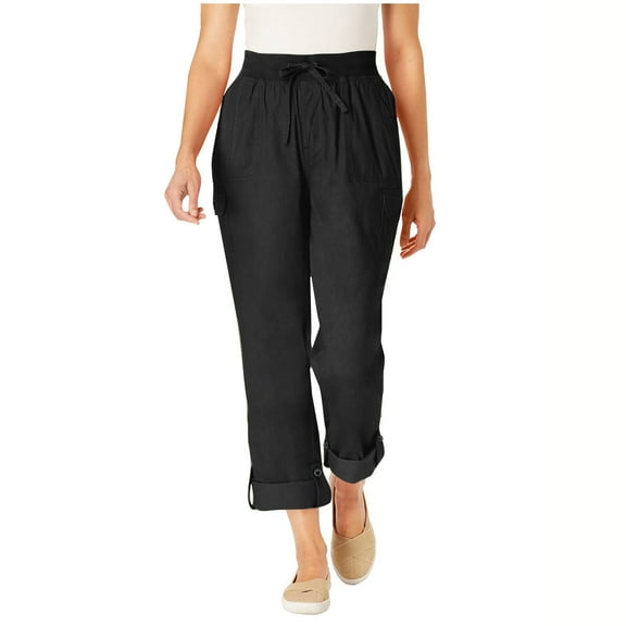 Kmdttou Women Wide Leg Pants With Pockets Loose Casual Pants Dressy Lightweight Baggy Cargo Pants For Hiking