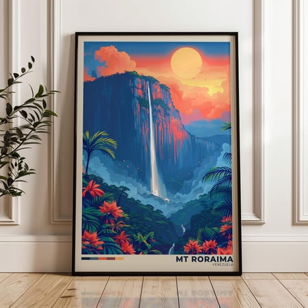 Mount Roraima Travel Print, Venezuela Wall Art Print, Unframed Paper Poster 11x14in