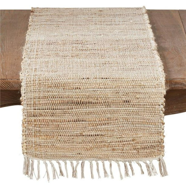 Saro Lifestyle 1983.N1690B 16 x 90 in. Oblong Jute Table Runner with